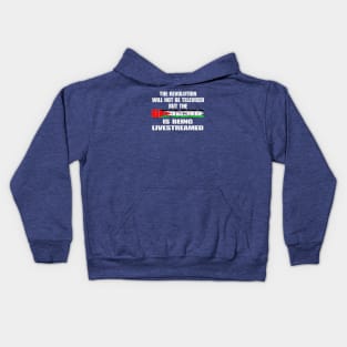 The Revolution Will Not Be Televised But The Genocide Is Being Livestreamed - Genocide Flag Colors - Double-sided Kids Hoodie